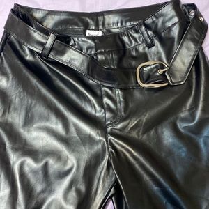 Never ever worn before black leather pants from princess Polly